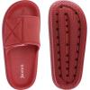 imageJoomra Slides for Women and Men Recovery Pillow Slippers Diabetic Sandals  Adjustable Strap  Dual Cushioned Thick SoleAdjustable  Wine Red