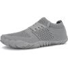 imageJoomra Womens Trail Running Barefoot Shoes  Wide Toe Box Minimalist Sneakers  Zero DropW21v2  Grey