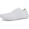 imageJoomra Womens Trail Running Barefoot Shoes  Wide Toe Box Minimalist Sneakers  Zero DropW21v2  White