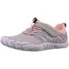 imageJoomra Womens Trail Running Barefoot Shoes  Wide Toe Box Minimalist Sneakers  Zero DropW30  Grey Pink
