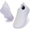 imageJoomra Womens Wide Toe Box Walking Shoes  Wide Athletic Tennis Sneakers  Rubber OutsoleS76  All White