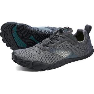 imageJoomra Womens Trail Running Barefoot Shoes  Wide Toe Box Minimalist Sneakers  Zero DropW20  Dark Grey