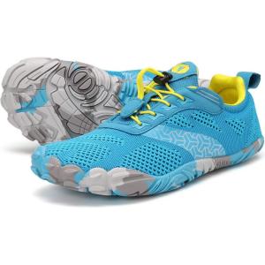 imageJoomra Womens Trail Running Barefoot Shoes  Wide Toe Box Minimalist Sneakers  Zero DropW20  Light Blue