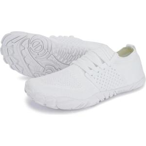 imageJoomra Womens Trail Running Barefoot Shoes  Wide Toe Box Minimalist Sneakers  Zero DropW21v2  White