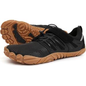 imageJoomra Womens Trail Running Barefoot Shoes  Wide Toe Box Minimalist Sneakers  Zero DropW30  Black Gum