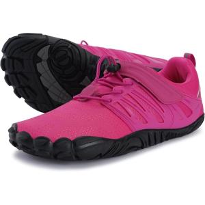 imageJoomra Womens Trail Running Barefoot Shoes  Wide Toe Box Minimalist Sneakers  Zero DropW30  Rose Red