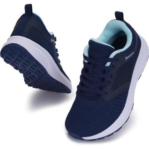 imageJoomra Womens Wide Toe Box Walking Shoes  Wide Athletic Tennis Sneakers  Rubber OutsoleS76  Dark Blue