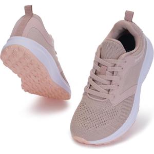 imageJoomra Womens Wide Toe Box Walking Shoes  Wide Athletic Tennis Sneakers  Rubber OutsoleS76  Pink