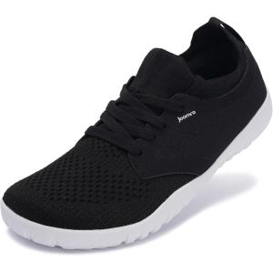 imageJoomra Womens Wide Minimalist Barefoot Shoes  Wide Toe Box Fashion Sneakers  Zero Drop Grippy SoleW52v2  Black White