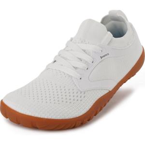 imageJoomra Womens Wide Minimalist Barefoot Shoes  Wide Toe Box Fashion Sneakers  Zero Drop Grippy SoleW52v2  White