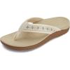 imageJoomra Womens Flip Flops Arch Support Orthotic Toe Post Thong SandalsKhaki