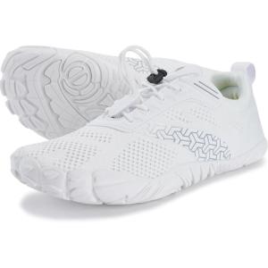 imageJoomra Womens Trail Running Barefoot Shoes  Wide Toe Box Minimalist Sneakers  Zero DropW20  White