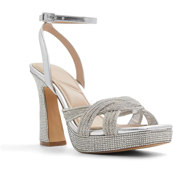 ALDO Womens Glimma Heeled SandalSilver