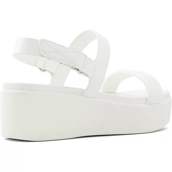 ALDO Womens Tisdal Wedge SandalOpen White