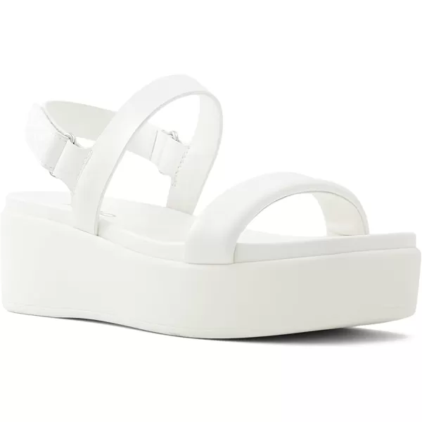 ALDO Womens Tisdal Wedge SandalOpen White