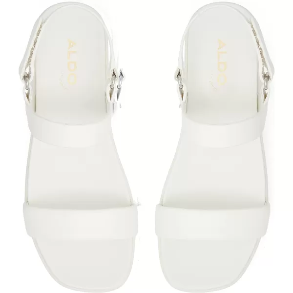 ALDO Womens Tisdal Wedge SandalOpen White