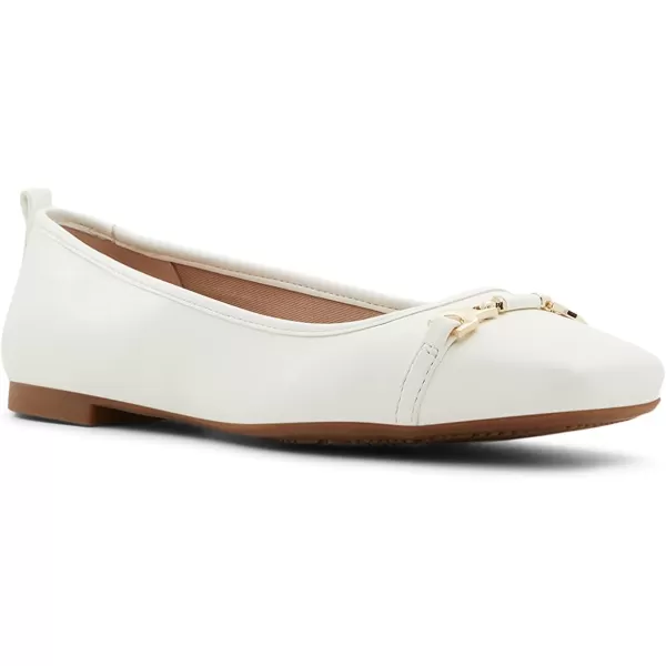 ALDO Womens Ballad Ballet FlatOpen White