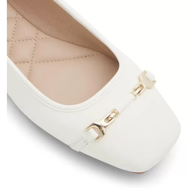 ALDO Womens Ballad Ballet FlatOpen White