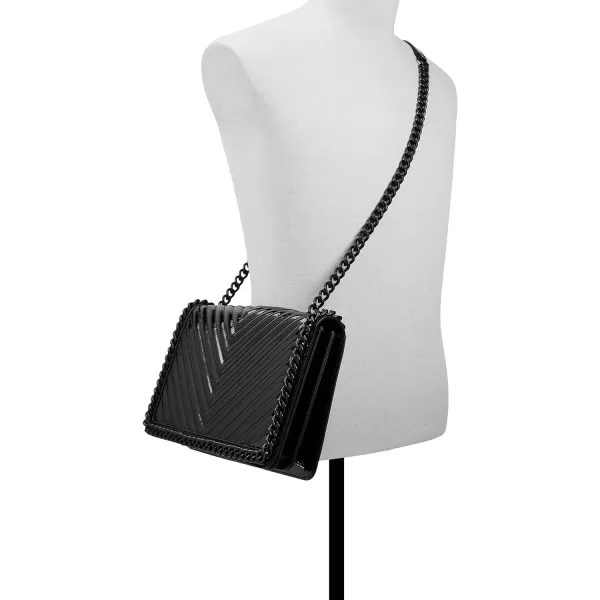 ALDO Womens Greenwald Crossbody BagMedium Greenwald Black Glossy