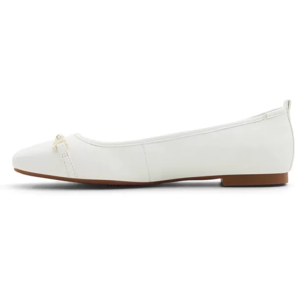 ALDO Womens Ballad Ballet FlatOpen White