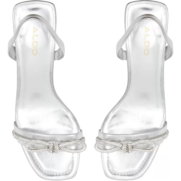 ALDO Womens Heeled Sling Back SandalSilver