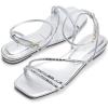 imageALDO Womens Marjorie Flat Sandal White 8