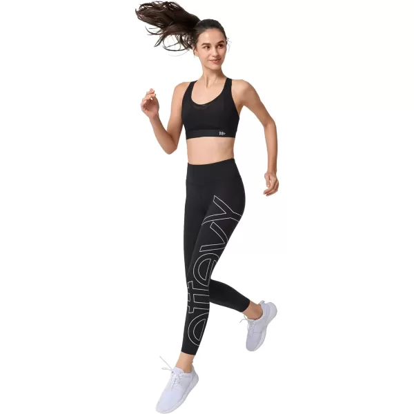 Yvette Adjustable High Impact Support Bra  Racerback Sports Bras for Rnning WorkoutBlack