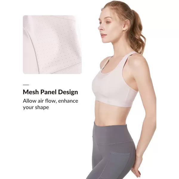 Yvette Adjustable High Impact Support Bra  Racerback Sports Bras for Rnning WorkoutPurple