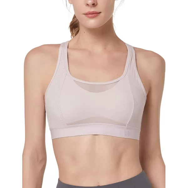 Yvette Adjustable High Impact Support Bra  Racerback Sports Bras for Rnning WorkoutPurple