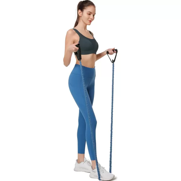 Yvette Adjustable Molded Cup Supportive Sports Bras  High Impact Wireless Bra for Large BreastsHaze Blue