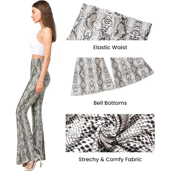 Yvette Bell Bottom Lace Flare Pants High Waisted PetitePlus Size Womens Sexy Dressy or Casual Stretchy Black amp PrintedGrey Serpentine