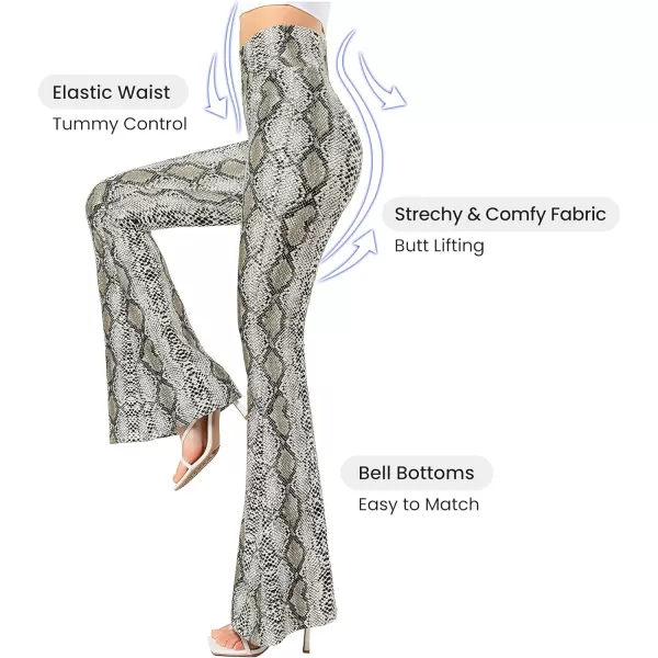 Yvette Bell Bottom Lace Flare Pants High Waisted PetitePlus Size Womens Sexy Dressy or Casual Stretchy Black amp PrintedGrey Serpentine