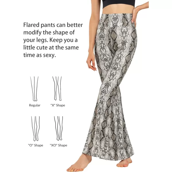 Yvette Bell Bottom Lace Flare Pants High Waisted PetitePlus Size Womens Sexy Dressy or Casual Stretchy Black amp PrintedGrey Serpentine