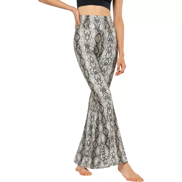 Yvette Bell Bottom Lace Flare Pants High Waisted PetitePlus Size Womens Sexy Dressy or Casual Stretchy Black amp PrintedGrey Serpentine