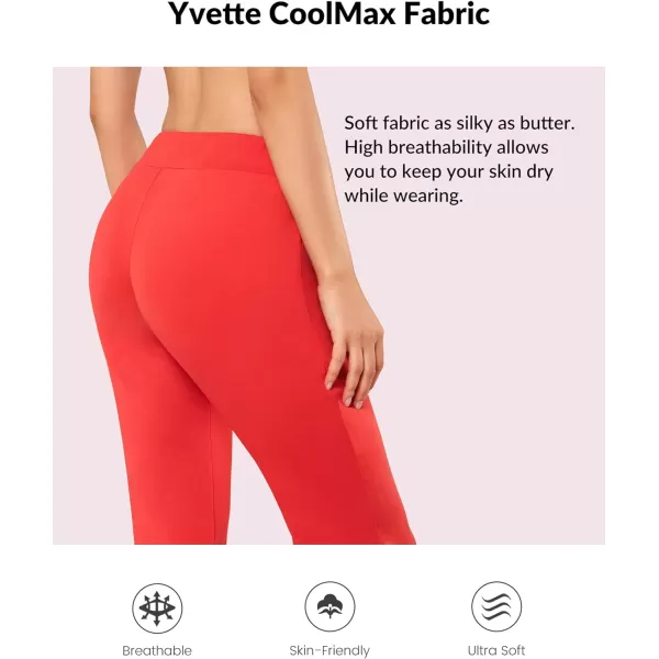 Yvette Bell Bottom Lace Flare Pants High Waisted PetitePlus Size Womens Sexy Dressy or Casual Stretchy Black amp PrintedRed  Lacy Patchwork