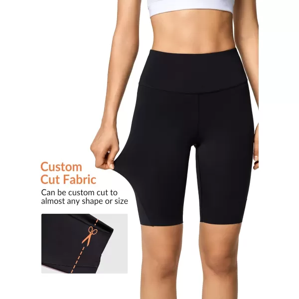 Yvette Biker Shorts Leggings with Pockets for Women High Waist Tummy Control Moisure Wicking Bike PantsBlack