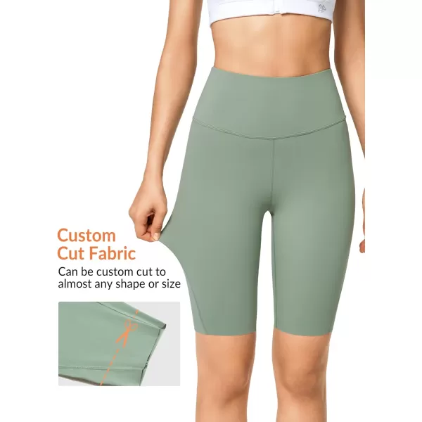 Yvette Biker Shorts Leggings with Pockets for Women High Waist Tummy Control Moisure Wicking Bike PantsGreen