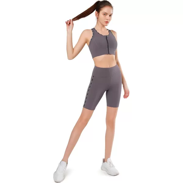 Yvette Biker Shorts with Pockets for Women High Waisted Tummy Control Yoga Workout Running LeggingsRed