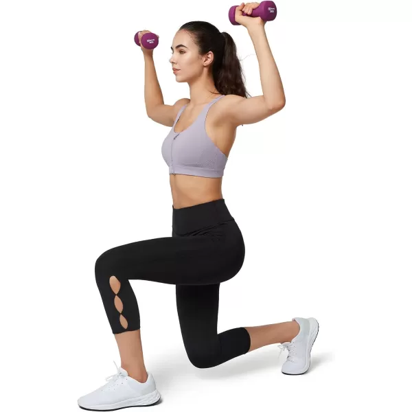 Yvette Capri Leggings for Women High Waist Tummy Control Workout Running Tights with HollowOut DesignYvette Capri Leggings for Women High Waist Tummy Control Workout Running Tights with HollowOut Design