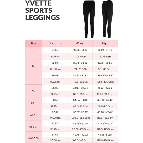 Yvette Fleece Lined Leggings with Pockets Women Lightweight Thermal Workout Running Yoga Pants High WaistedBlack