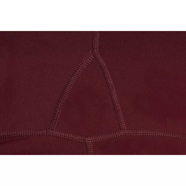 Yvette Fleece Lined Leggings with Pockets Women Lightweight Thermal Workout Running Yoga Pants High WaistedBurgundy