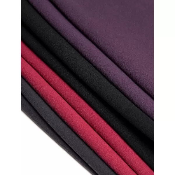 Yvette Fleece Lined Leggings with Pockets Women Lightweight Thermal Workout Running Yoga Pants High WaistedPurple