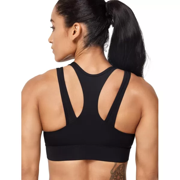 Yvette High Impact Sports Bra YBack High Support Workout Sports Bras for WomenBlack