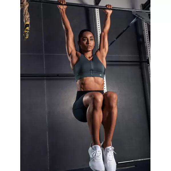 Yvette High Impact Sports Bra for Women Full Coverage High Support Racer Back Sports Bras for Plus SizeBlack