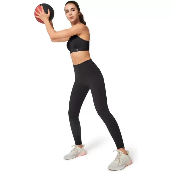 Yvette High Impact Sports Bra for Women Zip Front Closure Mesh Racerback Breathable for Running Fitness GymBlack