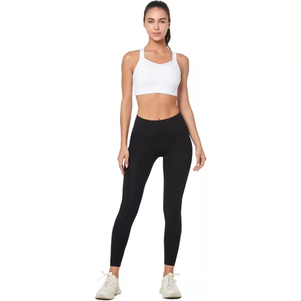 Yvette High Impact Sports Bras for Women Large Bust Supportive Molded Cup Sports Bra High Support for RunningWhite