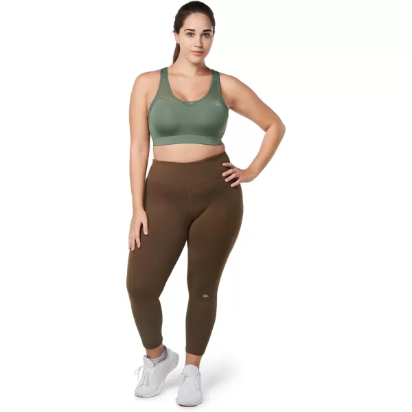 Yvette High Impact Sports Bras for Women Plus Size Racerback Workout Medium Support Sports Bra for Running FitnessLight Green