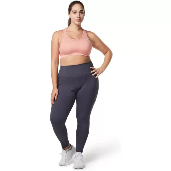 Yvette High Impact Sports Bras for Women Plus Size Racerback Workout Medium Support Sports Bra for Running FitnessPetal Pink