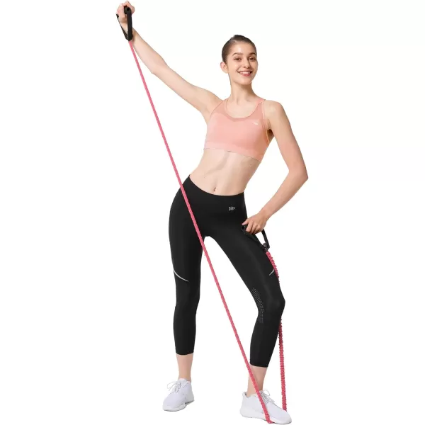 Yvette High Impact Sports Bras for Women Plus Size Racerback Workout Medium Support Sports Bra for Running FitnessPetal Pink