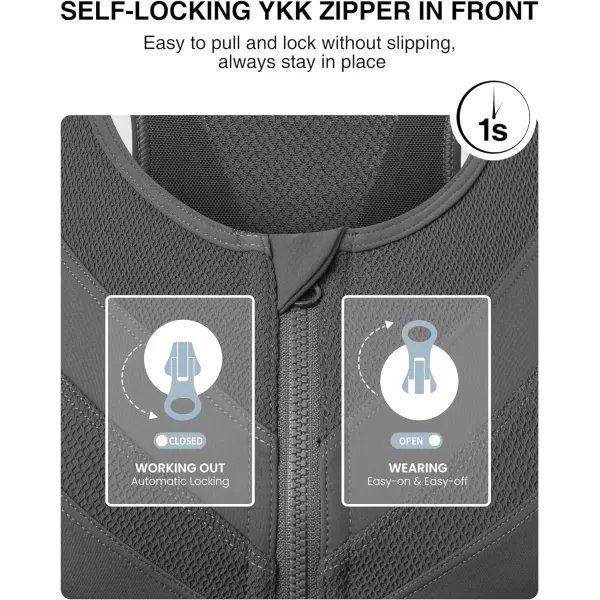 Yvette High Impact Zip Front Closure Sports Bras Support for Large Bust Women Supportive ComfortableGrey